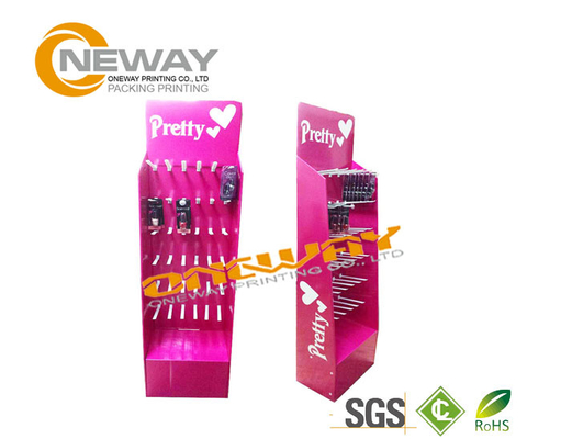 Retail Supermarket Cardboard Floor Display Racks Multi Layer Adjustable Height