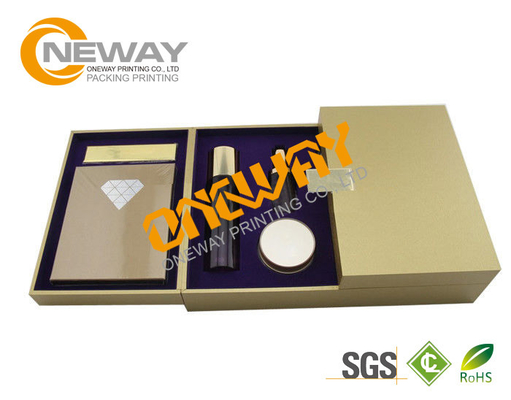 Cheap And High Quality Custom Gloss Lamination Purple And Gold Beauty Printed Cosmetic Packing Box