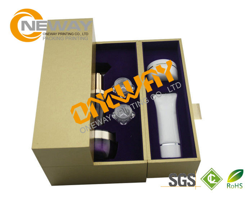 Cheap And High Quality Custom Gloss Lamination Purple And Gold Beauty Printed Cosmetic Packing Box