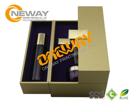 Cheap And High Quality Custom Gloss Lamination Purple And Gold Beauty Printed Cosmetic Packing Box