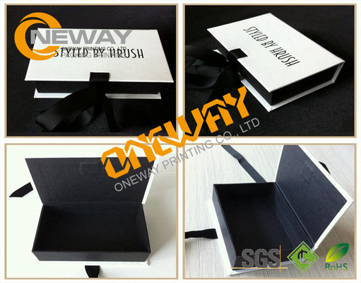 Printed Packaging Boxes , Black Printing Packing Hard Luxury Shoe Box