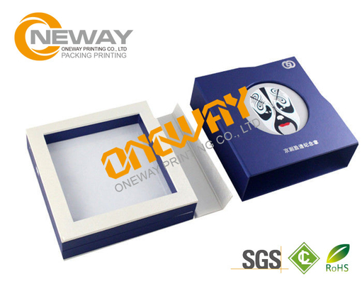 Printed Packaging Boxes ， Custom Print Plastic Pillow Box Packing With Transparent Window