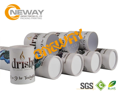 Exquisite Candle Paper Tube Custom Printed Gift Boxes Cylinder , Round