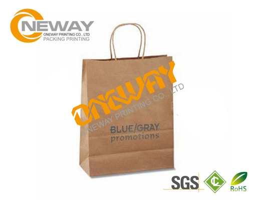 Custom Kraft Paper Packaging Bags With Your Own Logo , Flexo Printing