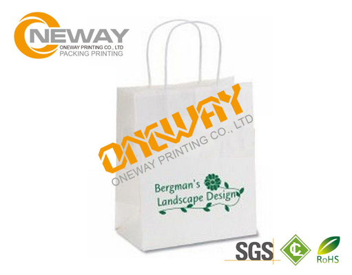 Custom Kraft Paper Packaging Bags With Your Own Logo , Flexo Printing