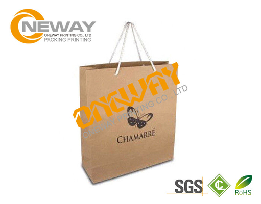 Custom Kraft Paper Packaging Bags With Your Own Logo , Flexo Printing