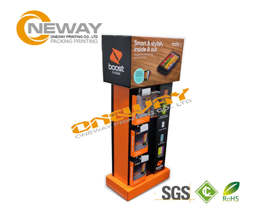 Cosmetic Cardboard Display Stands Shopping Malls Retail Display Racks