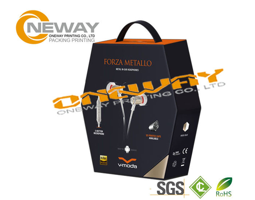 Professional Design Earphone Electronics Packaging Boxes Glossy Or Matte Lamination