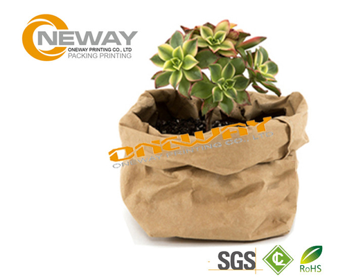 Waterproof Kraft Paper Packaging Bags For Potted Plant Flower