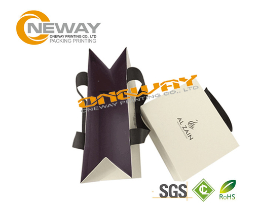 Cute Hair White Paper Bags With Handles For Shopping , Paper Carrier Bags