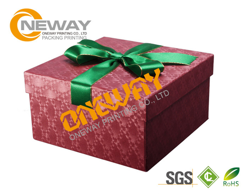High End Pink Foldable Custom Presentation Boxes ,Magnetic Closure Gift Box Ribbon Flap
