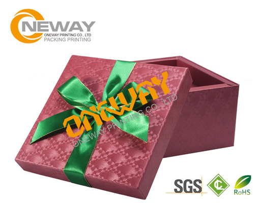 High End Pink Foldable Custom Presentation Boxes ,Magnetic Closure Gift Box Ribbon Flap