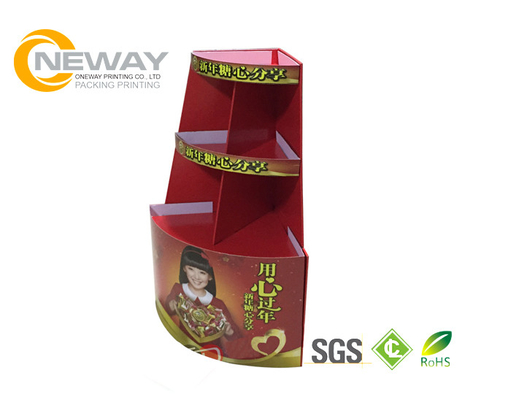 Cardboard Display Stands , Shopping Malls Retail Display Racks for Goods Showing