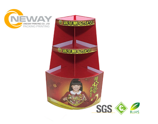 Cardboard Display Stands , Shopping Malls Retail Display Racks for Goods Showing