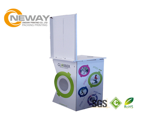 Rectangle Cardboard Shop Display Stands Foil - Stamping Finishing For Advertisement