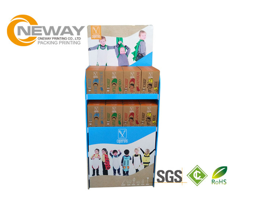 Free Standing Cardboard Displays / Foldable Display Stand Durable And Lightness