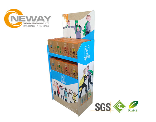 Free Standing Cardboard Displays / Foldable Display Stand Durable And Lightness