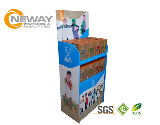 Free Standing Cardboard Displays / Foldable Display Stand Durable And Lightness