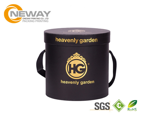 Flower Gift Box Cardboard Carton Paper Round Flower Box Cylinder Glossy / Matt Lamination