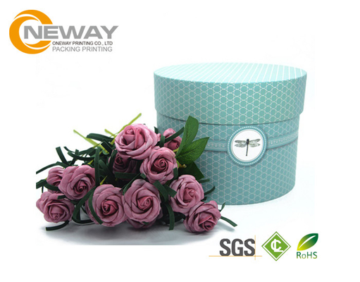 Flower Gift Box Universal Paper Round Flower Box CMYK Full Color Offset Printing