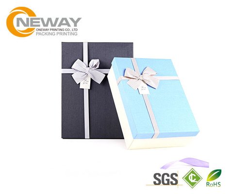 Flower Gift Box Colorful Elegant Square Rigid Cardboard Packaging Boxes With Beautiful Ribbon