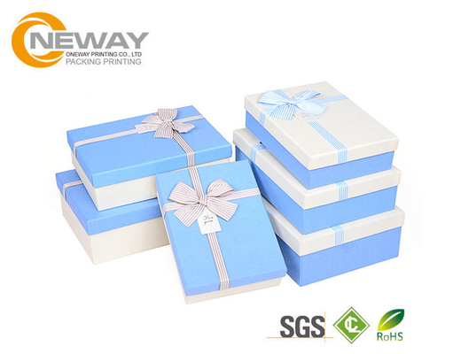 Flower Gift Box Colorful Elegant Square Rigid Cardboard Packaging Boxes With Beautiful Ribbon