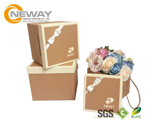 Luxury Square Personalized Flower Transport Boxes Rose Delivery For Celebration