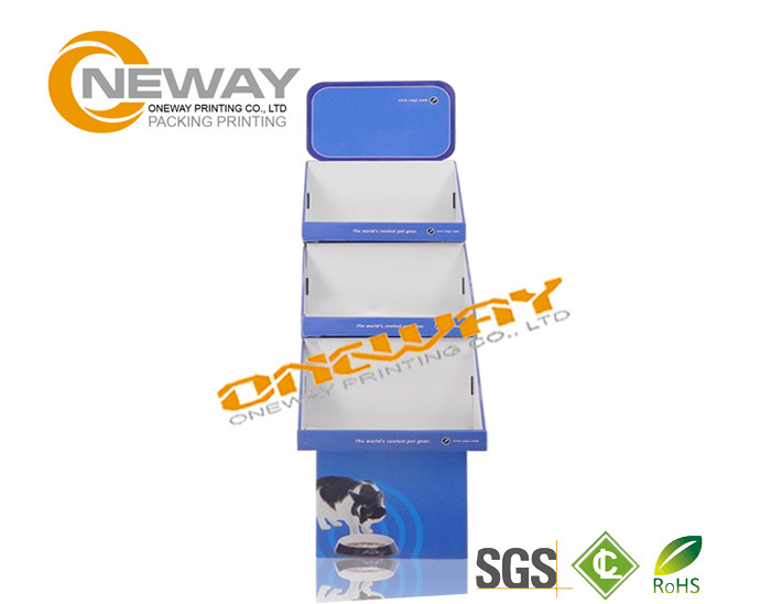 3 Layers Food Cardboard Display Stands Full Color Printing For Exhibition