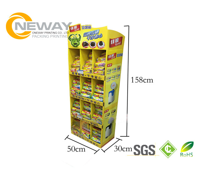 Oreo Cookies Paper Cardboard Shelving Displays , Retail Display Racks